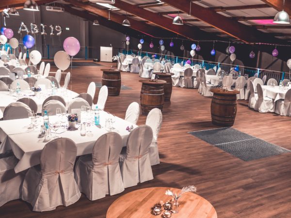 Der Essbereich der Abiball Location Weinloft in Hamburg